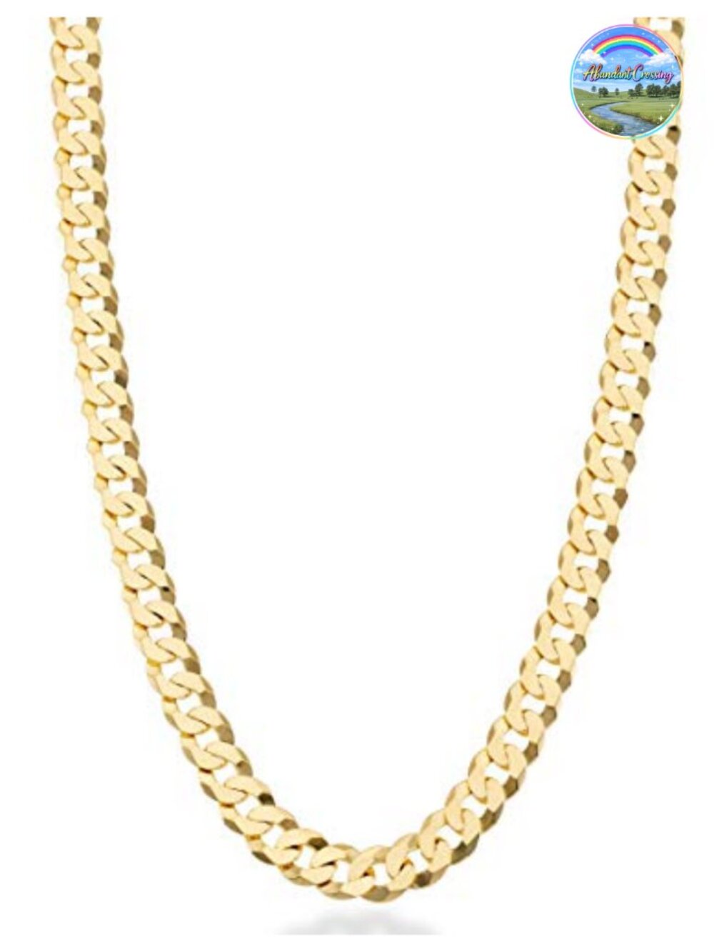 Italian 18K Gold Plated 925 Sterling Silver Cuban Link Chain Necklace